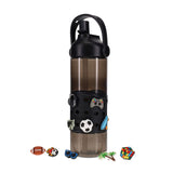 Smash Bottle With 10 Charms - 750ml - Black