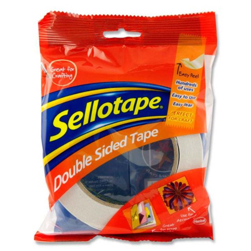 Sellotape Double Sided Tape - Easy Tear - 25mm x 33m | Stationery Shop UK
