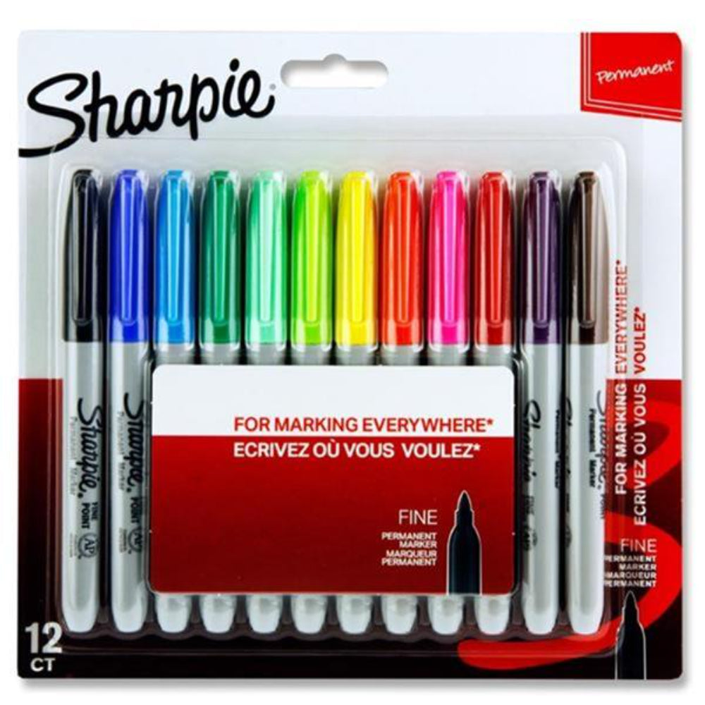 Sharpie Fine Tip Markers - Pack of 12 | Stationery Shop UK