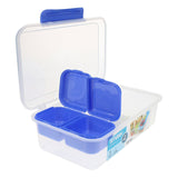Smash Leakproof Box with Removable Compartment - 2.1L - Blue | Stationery Shop UK
