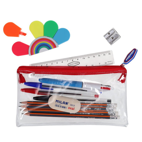 Stationery Multipack | 200x115mm Transparent Pencil Case Pack - Option 2