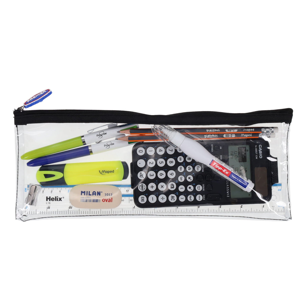 Stationery Multipack | Transparent Pencil Case 330x125mm - Option 2 | Stationery Shop UK