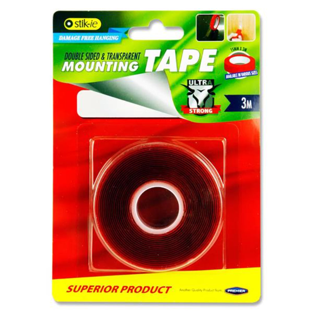 Stik-ie Double Sided Mounting Tape - 3mx15mm - Clear | Stationery Shop UK