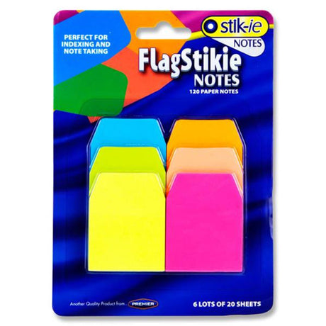 Stik-ie Index Page Markers - Neon - Pack of 6-Sticky Notes-Stik-ie|StationeryShop.co.uk