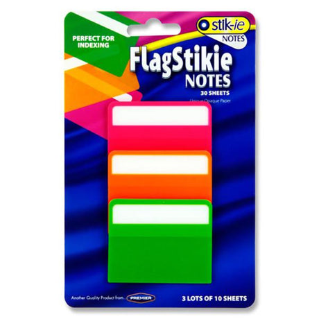 Stik-ie Transparent Index Notes - Neon - Pack of 3-Sticky Notes-Stik-ie|StationeryShop.co.uk