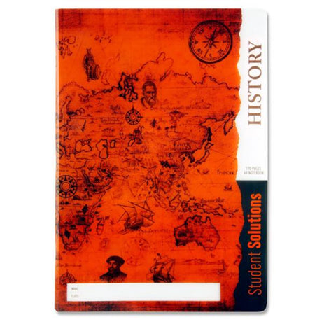 Student Solutions A4 Durable Cover Subject Notebook - 120 Pages - History-Subject & Project Books-Student Solutions | Buy Online at Stationery Shop
