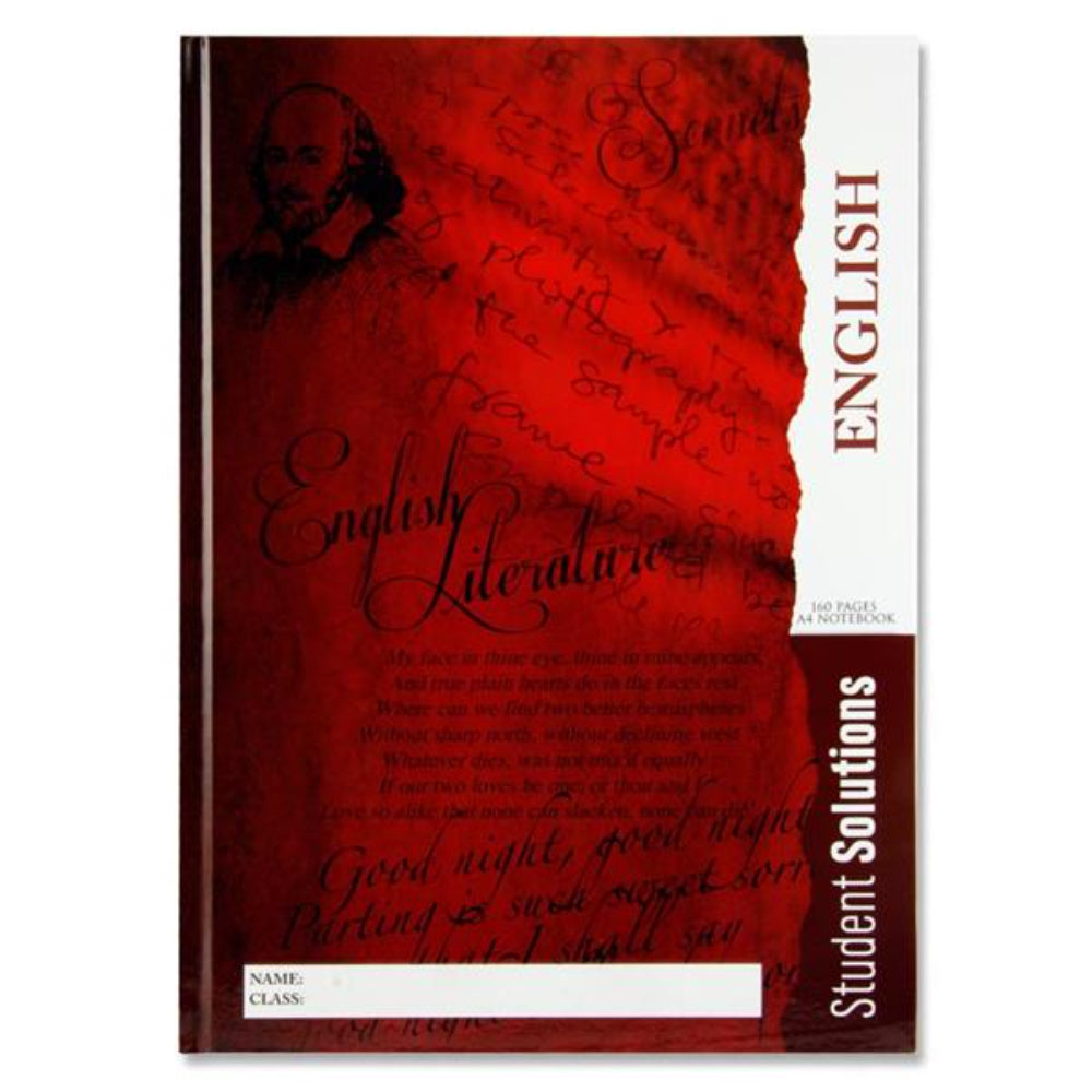Student Solutions A4 Hardcover Subject Notebook - 160 Pages - English | Stationery Shop UK