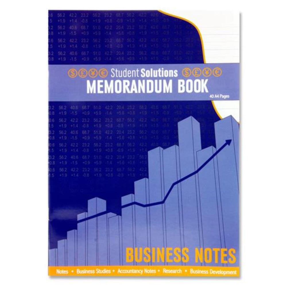 Student Solutions A4 Memorandum Book - 40 Pages | Stationery Shop UK