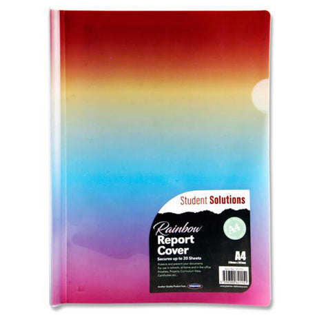 Student Solutions A4 Report Cover Folder - Rainbow | Stationery Shop UK