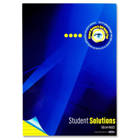 Student Solutions A4 Visual Memory Aid Refill Pad - 100 Pages - Yellow-Tinted Notebooks & Refills-Student Solutions|StationeryShop.co.uk