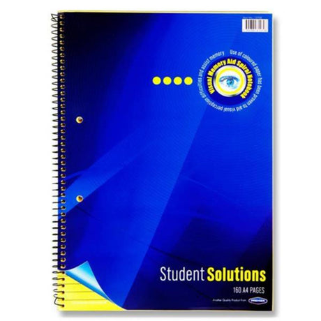 Student Solutions A4 Visual Memory Aid Spiral Notebook - 160 Pages - Yellow | Stationery Shop UK
