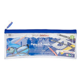 Student Solutions Transparent Pencil Case 330x125mm - Blue | Stationery Shop UK