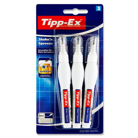 Tipp-Ex Shake'n Squeeze Correction Pen - Pack of 3 | Stationery Shop UK