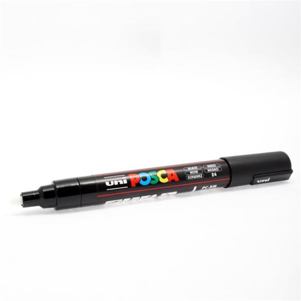 Uni Posca PC-5M Medium Line Bullet Tip Permanent Marker - Black | Stationery Shop UK