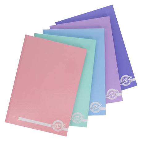 Premto Pastel Multipack | A4 Hardcover Notebook - 160 Pages - Pack of 5