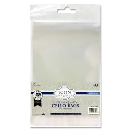 Icon Occasions C6 Self Seal Cello Bags - Pack of 50