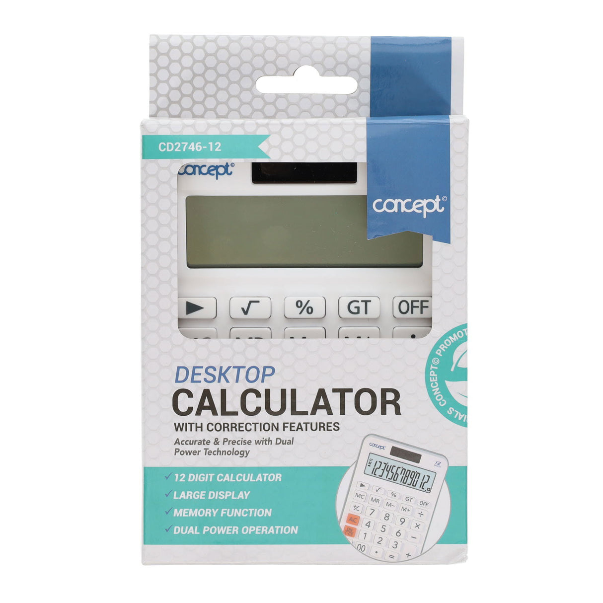 Concept Calculator 12 Digit - White