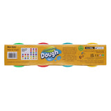 World of Colour Play Dough Pots with 4 Moulds on Caps - Pack of 4