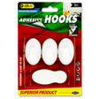 Stik-ie Removable Adhesive Plastic Hooks - 54X33mm - Pack of 3