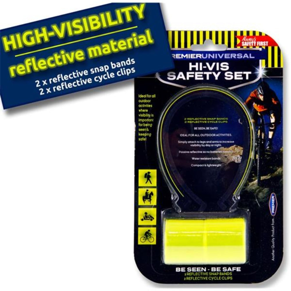 Premier Universal Hi-viz Reflective Bicycle Safety Set - 3 Pieces