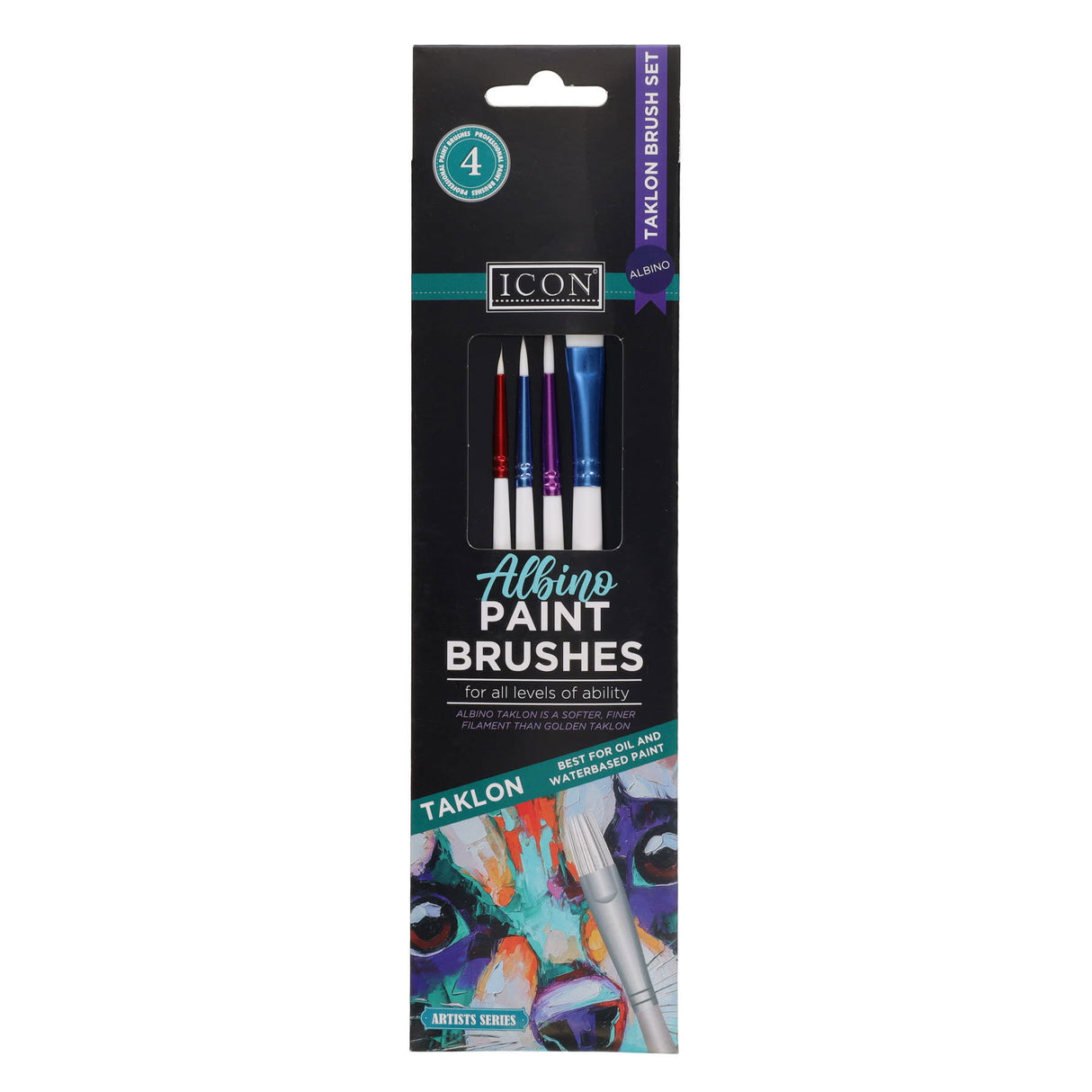 Icon Professional Paint Brush Set - Albino - Set of 4