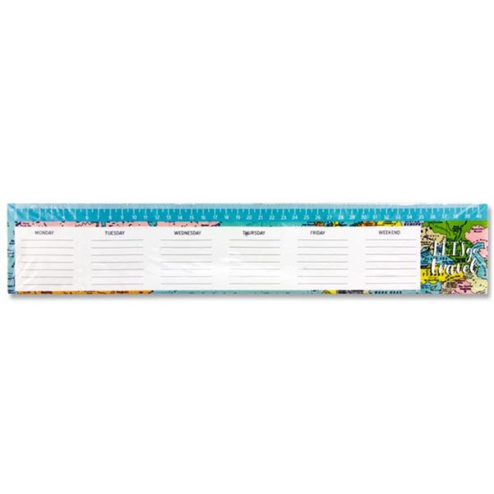 I Love Stationery 40cm x 8cm Weekly Planner Notepad - Let's Go Travel