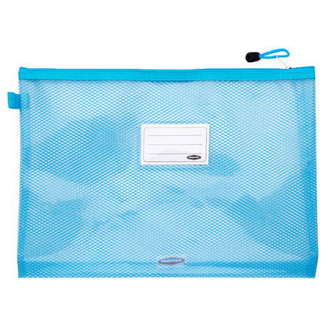 Premto Neon B4+ Ultramesh Expanding Wallet with Zip - Bluebird Blue