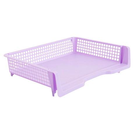 Premto Pastel A4 Paper Tray - Landscape Wild Orchid Purple