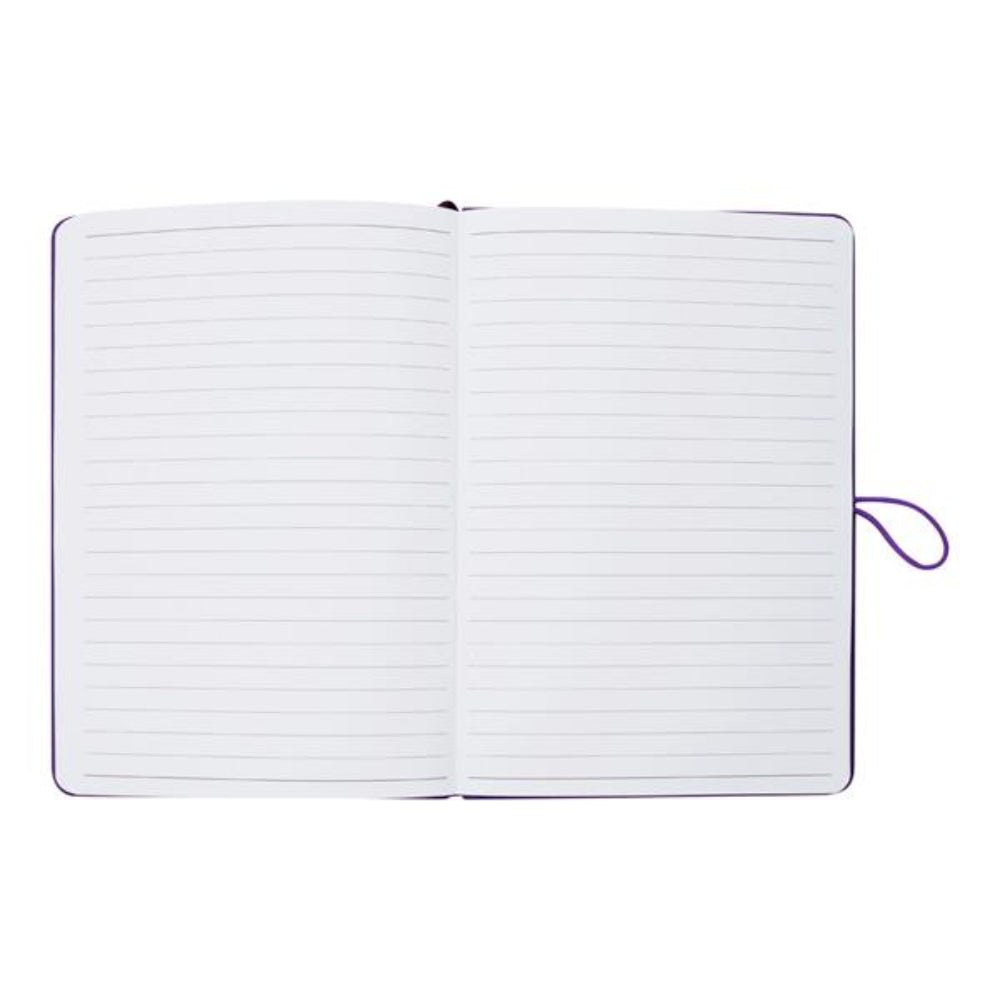 Premto A5 PU Leather Hardcover Notebook with Elastic Closure - 192 Pages - Grape Juice Purple