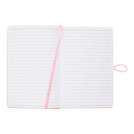 Premto Pastel A5 PU Leather Hardcover Notebook with Elastic Closure - 192 Pages - Pink Sherbet