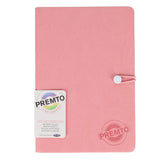 Premto Pastel A5 PU Leather Hardcover Notebook with Elastic Closure - 192 Pages - Pink Sherbet