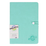 Premto Pastel A5 PU Leather Hardcover Notebook with Elastic Closure - 192 Pages - Mint Magic Green
