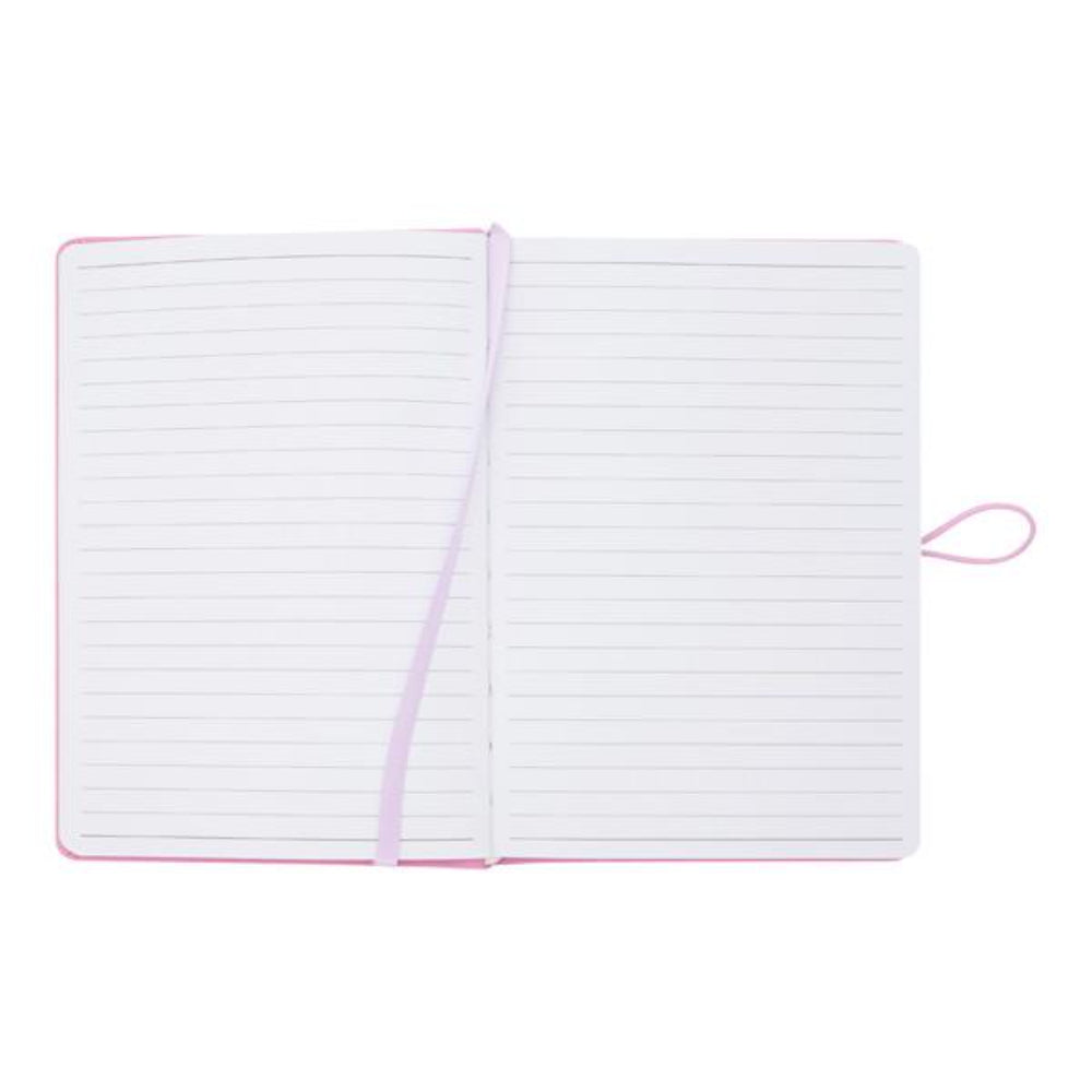 Premto Pastel A5 PU Leather Hardcover Notebook with Elastic Closure - 192 Pages - Wild Orchid Purple