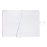 Premto Pastel A5 PU Leather Hardcover Notebook with Elastic Closure - 192 Pages - Wild Orchid Purple