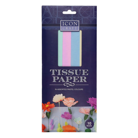 Icon Tissue Paper - Pastel Colours - Pack of 10 Sheets