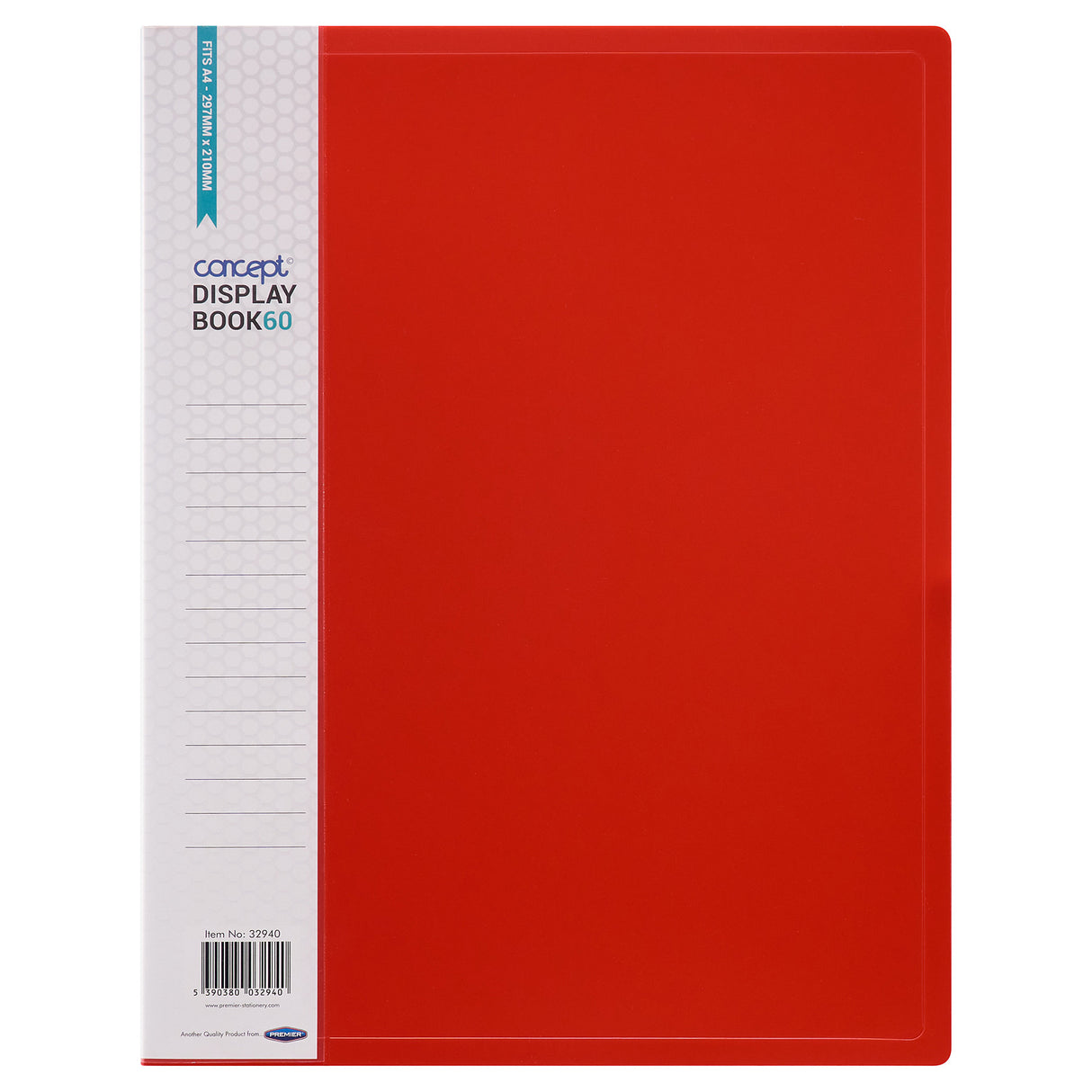 Concept A4 60 Pocket Display Book - Red