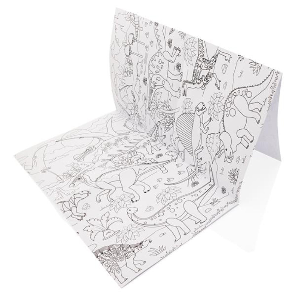 World of Colour Jumbo Colouring-in Poster - 40cmx1m - Dinosaurs