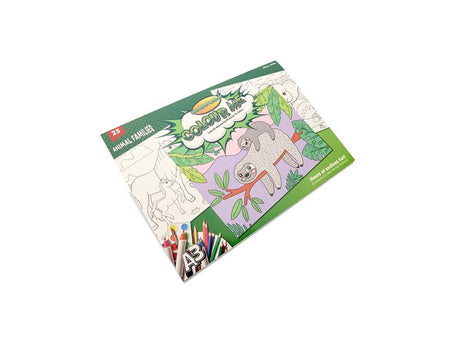 World of Colour A3 Colouring Book - 25 Sheets - Animal Families