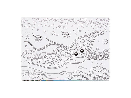 World of Colour A3 Colouring Book - 25 Sheets - Aquatic Life