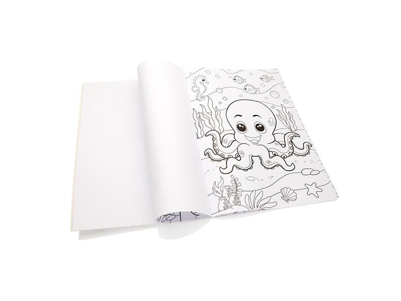 World of Colour A3 Colouring Book - 25 Sheets - Aquatic Life