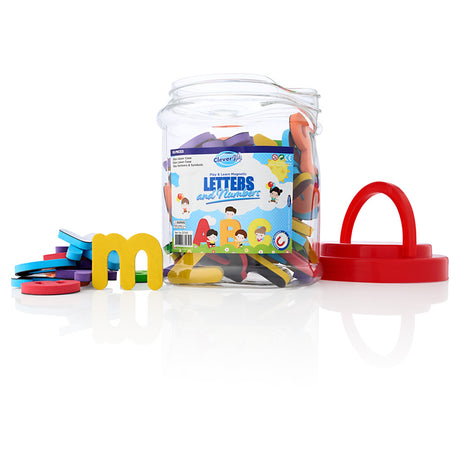 Clever Kidz Play & Learn Magnetic Letters and Numbers - 93 Pieces