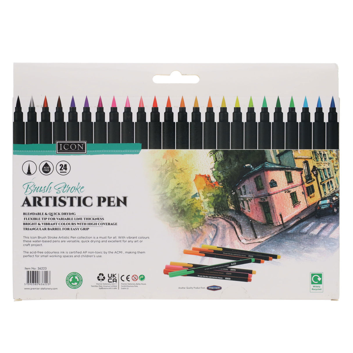 Icon Brush Stroke Artistic Pens - Set of 24