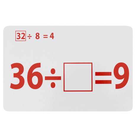 Ormond Mathematical Flash Cards - Division - Pack of 27