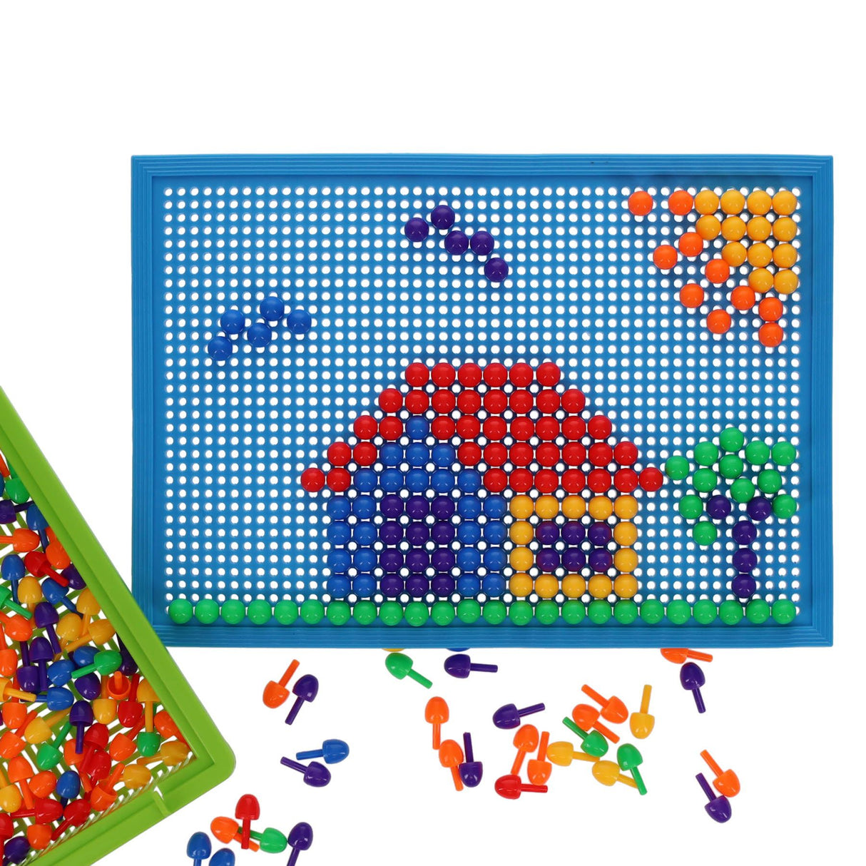 Clever Kidz Peg Board Box Set With Storage