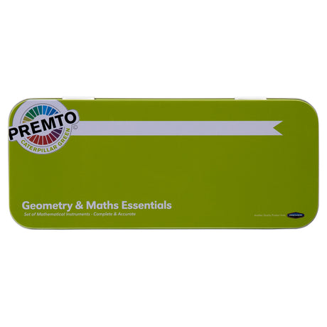Premto Maths Set - Caterpillar Green - 9 Pieces | Stationery Shop UK