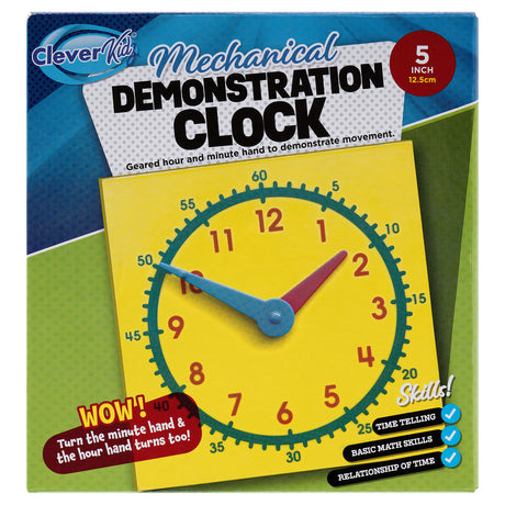 Clever Kidz Mechanical Demonstration Clock 12.5cm