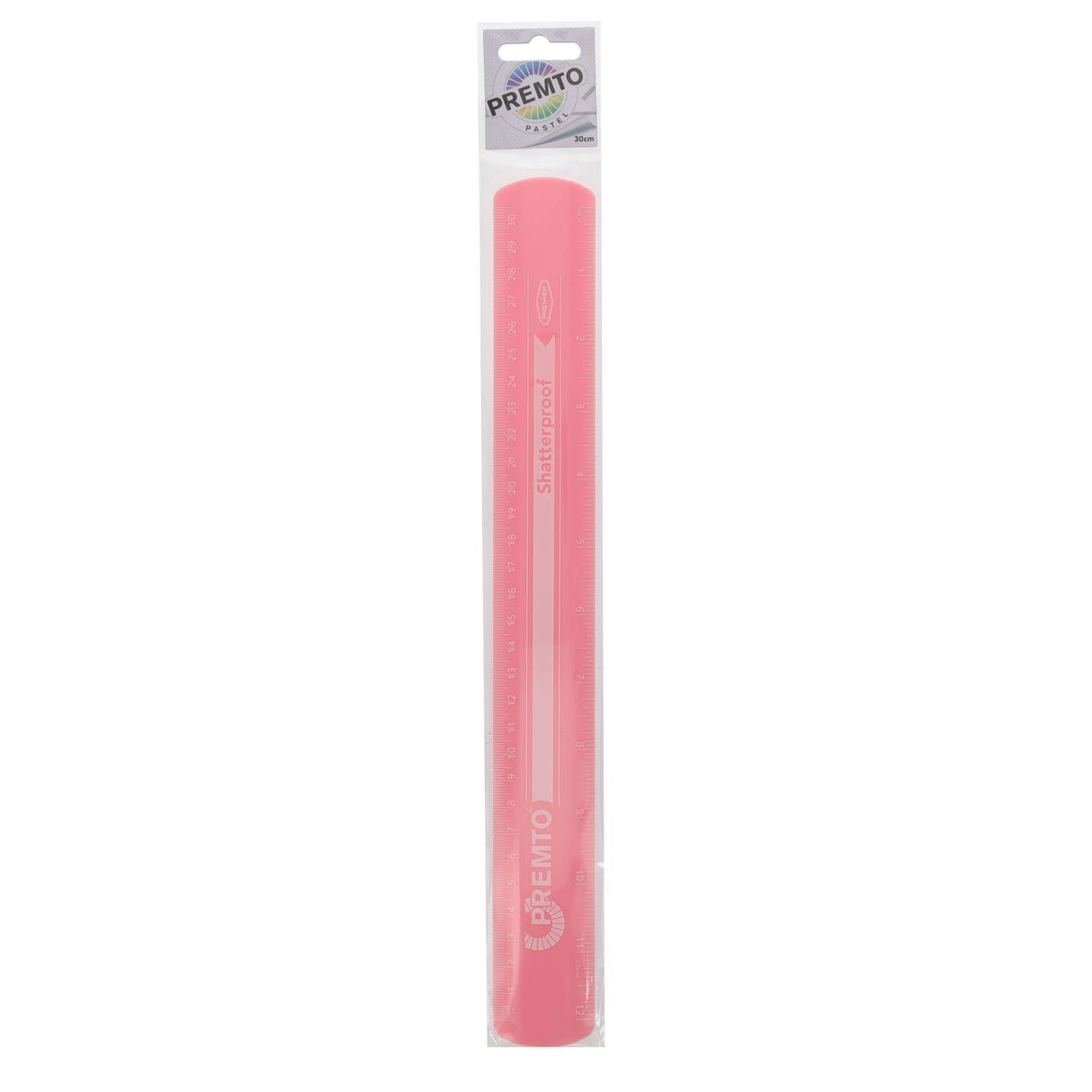 Premto Pastel Shatterproof Ruler - 30cm - Pink Sherbet