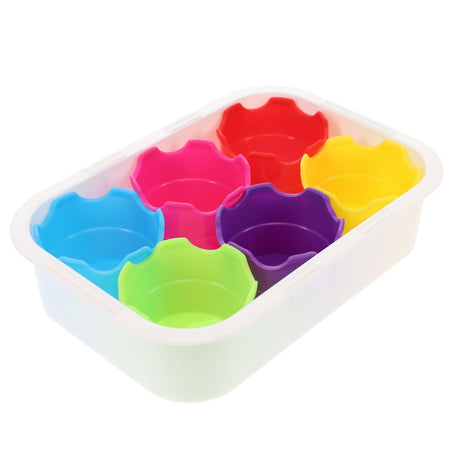 World of Colour Young Artist's Paint Palette - Pack of 6 Pots with Tray