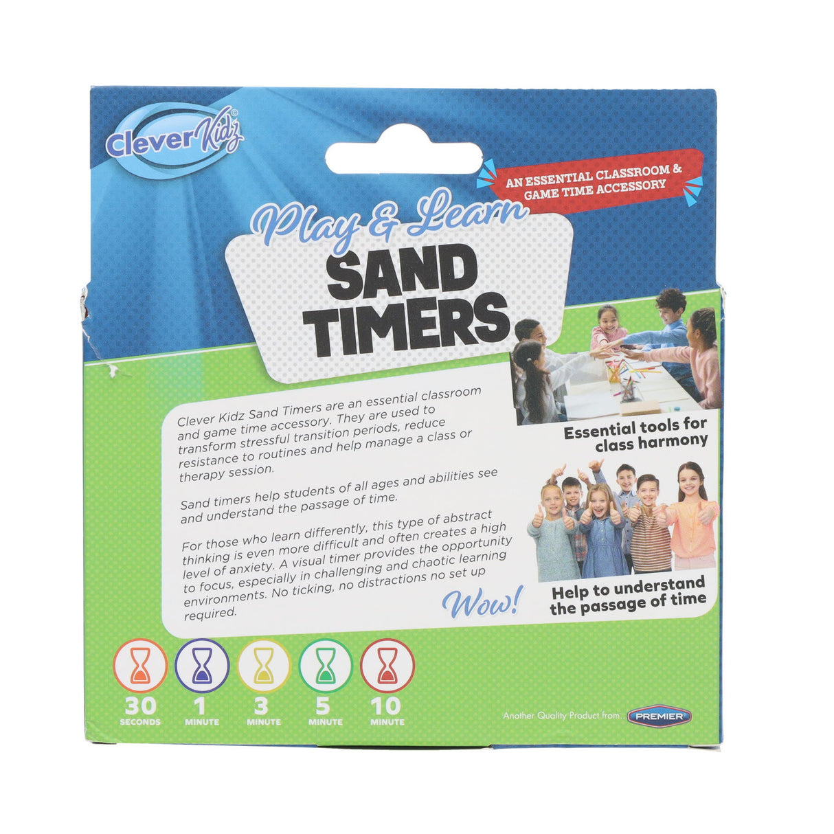 Clever Kidz Various Sand Timers - Pack of 5