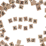 Clever Kidz Wooden Letter Tiles - Pack of 100